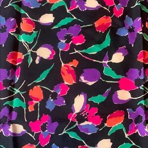Floral Print Dress Fabric with Vibrant Colors 1/2 yard